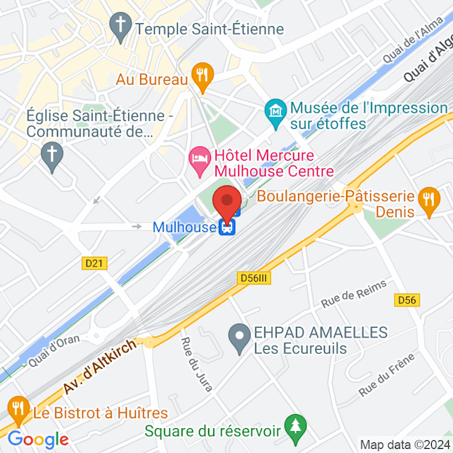 Gare de Mulhouse map
