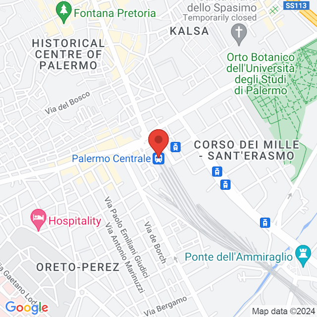 Palermo Centrale map